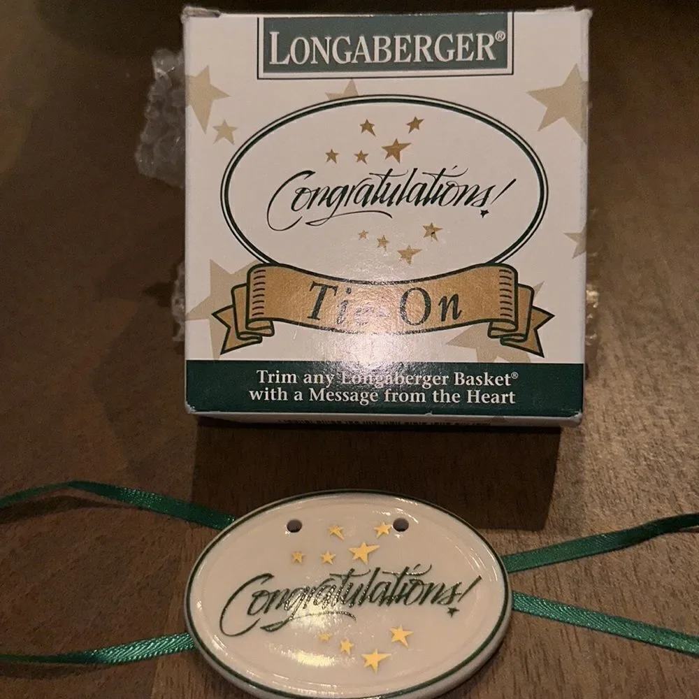 Longaberger Congratulations Tie On!